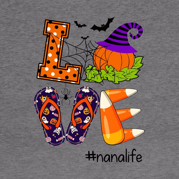 Love Nana Life Pumpkin Halloween Costume by Camryndougherty